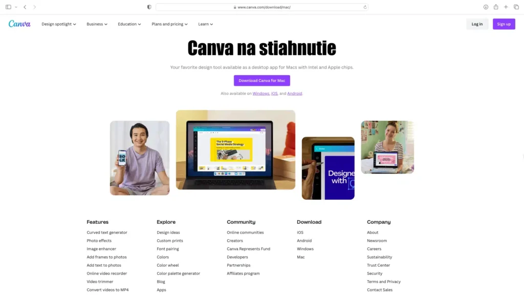 Canva aplikácia na stiahnutie